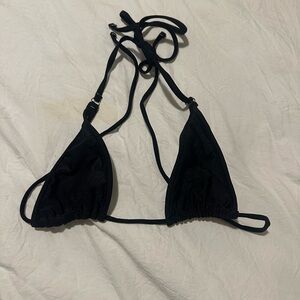 Black Micro Triangle Bikini Top